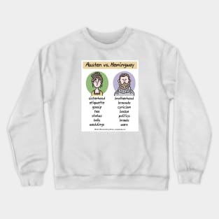 Austen vs Hemingway Crewneck Sweatshirt